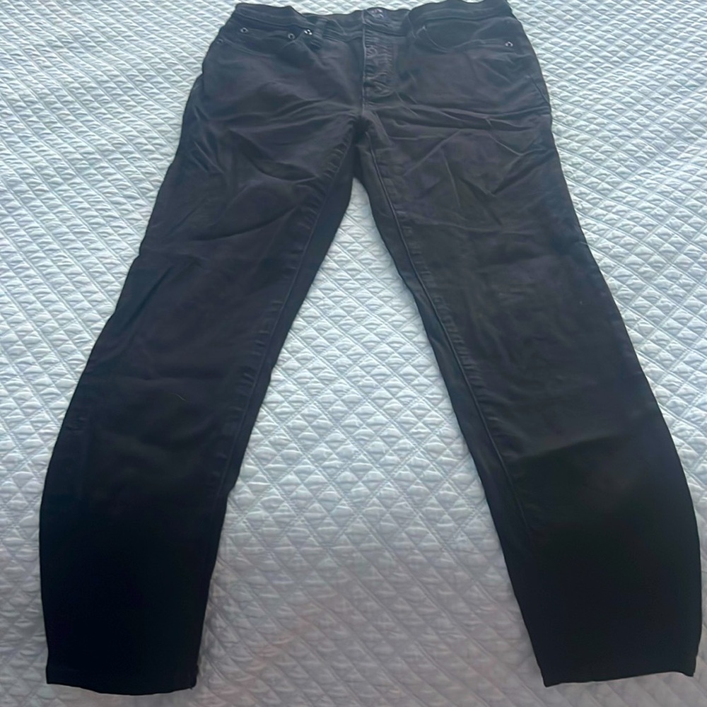 J.Crew 10" high rise skinny jeans, Sz 10, black.